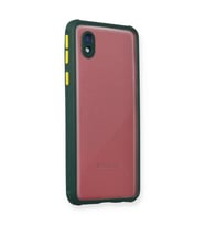 Samsung Galaxy A01 Core Kılıf Miami Şeffaf Silikon - Koyu Yeşil