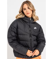 Nike Down Fill Storm Fit Loose Fit Womens Winter Jacket Black Loose Fit Kapişonlu Kaz Tüyü Kadın Şişme Mont Siyah
