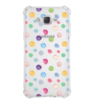 PrintiFy Samsung Galaxy J7 Core Uyumlu Water Color 6 Baskılı Şeffaf Köşe Korumalı Antişok Kılıf