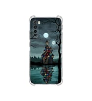 PrintiFy Xiaomi Redmi Note8 ile Uyumlu Simya Serisi Gölge Ve Cam Tasarımlı Uv Baskılı Köşe Korumalı Antişok Kılıf