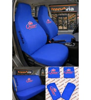 Kraliçe Logolu Oto Koltuk Kılıfı Ön Arka Set – Penye Likralı Universal Koltuk Koruyucu Servis Kılıfı