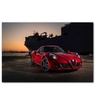 Cakatabloo Limanda Kırmızı Alfa Romeo 4C MDF Tablo