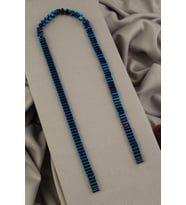 Hematit Doğal Taş Parlak Mavi Dikdörtgen Kesim 3x5mm Dizi [AA]