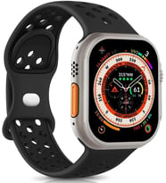 Apple Watch Series 10 42mm için Kordon Rainbow Band Siyah [Watch Series 10 42mm ile Uyumlu Kordon - Siyah]