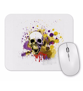 Caveira Aguarela Mouse Pad