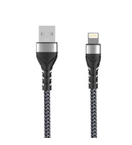 Apple iPhone iPad Cafule Lightning Örgülü Hızlı Şarj Destekli 5A Usb Kablo 1M (Siyah)