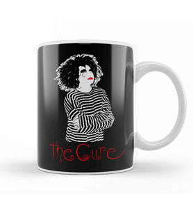 Robert Smith in Stripes For Black Better The Cure Kupa Bardak Porselen