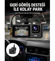 1080p 3 Kameralı Araç Dvr - Döngü Kayıt Ve Geri Görüş Özellikli Yeni Nesil