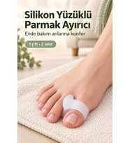 Ayak Parmak Yüzüğü Silikon Ayırıcı Makara Baş Parmak Arası Yüzüklü Düzeltici (1 Çift)
