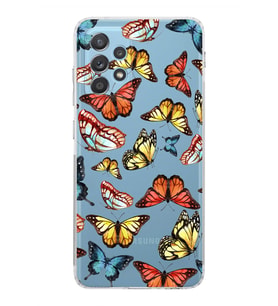 PrintiFy Samsung A52S 5G ile Uyumlu Water Color 2  Kamera Korumalı Şeffaf  Kılıf