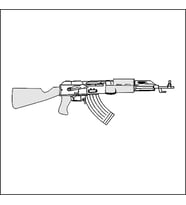 SİLAHLAR FOLYO STİCKER 70cm Uzunluk