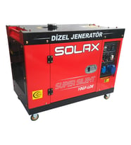 Solax 10GF LDE 7kW 531cc 200 kg Tekerli Kabinli Marşlı Monofaze Dizel Jeneratör