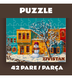 Pazil Bi Kurdî Zivistan Kış - Kürtçe Puzzle Yapboz (42 Pare/Parça - A4) (Çok Renkli)
