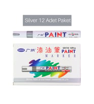 Paint Marker  Epoksi Varak Kalem (12 Adet)  Gümüş