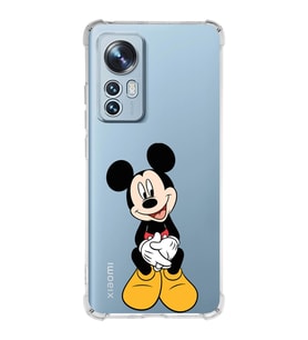 Xiaomi Mi 12 Uyumlu Köşe Korumalı Antişok Kapak Mickey Mouse Tasarımlı Şeffaf Silikon Kılıf