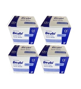 Beybi 22 G X 11/4" Steril Siyah Iğne Uç 100 Adet 4 Kutu