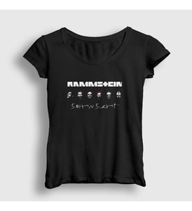 Presmono Kadın Siyah Band Rammstein T-Shirt 105027tt