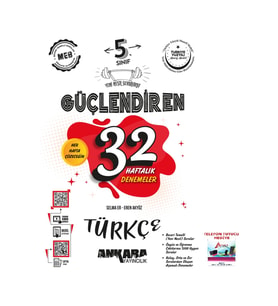 Ankara Yayıncılık 5. Sınıf Türkçe Güçlendiren 32 Haftalık Kazanım Denemeleri 2025-2026 (Çok Renkli)