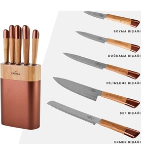 Karaca Maple Rosegold 6 Parça Bıçak Seti