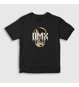 Presmono Unisex Çocuk Siyah Skull Dmx T-Shirt 225621tt