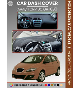 SEAT ALTEA (2010-2015) Torpido Örtüsü Panel Halı Koruma Tam Uyum UV Koruma Hızlı Montaj