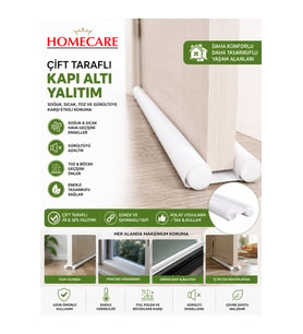 Çift Taraflı Kapı Altı Yalıtım Süngeri - Rüzgar,Soğuk,Haşere Önleyici
