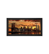 Manzara Temalı Kanvas Tablo 80 x 110 cm Siyah Çerçeve