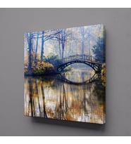AĞAÇLAR ARASINDAKİ KÖPRÜ KANVAS TABLO 60x60cm (Karışık)