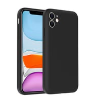 Apple iPhone 11 Uyumlu Kılıf Kamera Korumalı Kartlık Hazneli Zore Vitra Kapak (Siyah)