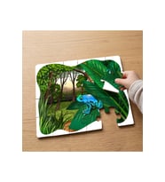 Ormanda Kurbağa Tasarımlı 24 Parça Ahşap Çocuk Puzzle MPK0118