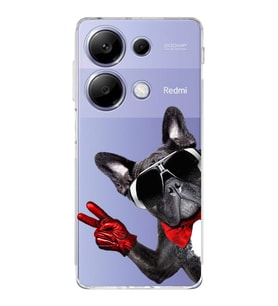 PrintiFy Xiaomi Redmi Note 13 Pro 4G ile Uyumlu Köpek 2 Kamera Korumalı Şeffaf Kılıf