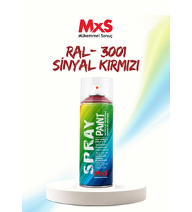 MxS RAL 3001 Sinyal Kırmızı Akrilik Sprey Boya 400 ML