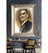 Gümüş Çerçeveli Atatürk Tablo za454