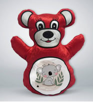 BK Gift Sevimli Koala Tasarımlı Kırmızı Ayıcık Yastık-1