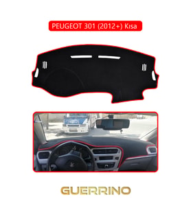 PEUGEOT 301 (2012+) TORPİDO KORUMA HALISI KIRMIZI KENAR