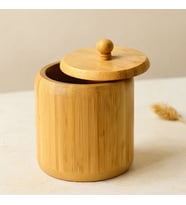 Ahşap Bambu Kapaklı Şekerlik Ø11.3 cm