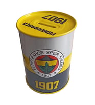 Fenerbahçe Metal Kumbara Orta Boy Orjinal Lisanslı 1 Adet FB Kumbara Taraftar Kumbara Sarı Kanarya 12x9 cm
