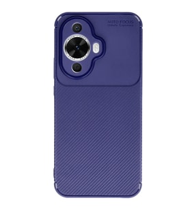 Huawei Nova 12S Kılıf Auto Focus Karbon Kapak - Lacivert