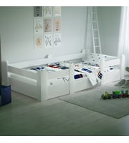 Tuliplife Montessori Karyola Beyaz 90x190 Yatak Uyumlu Oval Kesim Çocuk Yatağı-Tlp-203