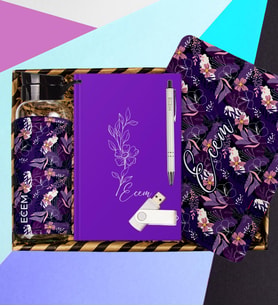eJOYA Kişiye Özel Defter & Kalem & Matara & Mousepad & Usb Bellek Hediye Kutusu 112963