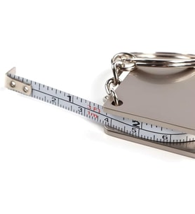 120 cm 47 inç Ölçüm Kapasiteli Mini Metal Alüminyum Şerit Metre Ölçüm Bandı Mezura Anahtarlık