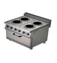 CSA Karacasan 80 cm 700 Seri Set Üstü 4+1 Fırın Elektrikli Kuzine (80x70x85Cm)