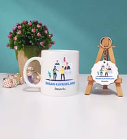 İnsan Kaynakları Kupa Bardak ve Ahşap Anahtarlık Hediye Seti
