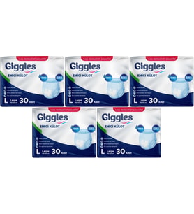 Giggles Hasta Bezi Yetişkin Emici Külot L-Büyük 150 Adet (5PK*30)
