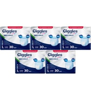 Giggles Hasta Bezi Yetişkin Emici Külot L-Büyük 150 Adet (5PK*30)