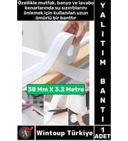 Dayanıklı Lavabo Kenar Küvet Pvc Su Sızdırmaz Yalıtım Yağ Küf Kir Önleyici İzolasyon Bantı 3.2 Metre