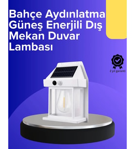 Güneş Enerjili Hareket Sensörlü Duvar Lambası