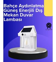 Güneş Enerjili Hareket Sensörlü Duvar Lambası