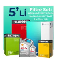Filtron BMW 1.16D Filtre Bakım Seti Shell Motor Yağlı (2015-2019) 5 Li