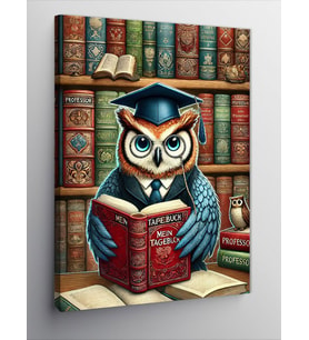 Kanvas Tablo Kitap Seven Baykuş